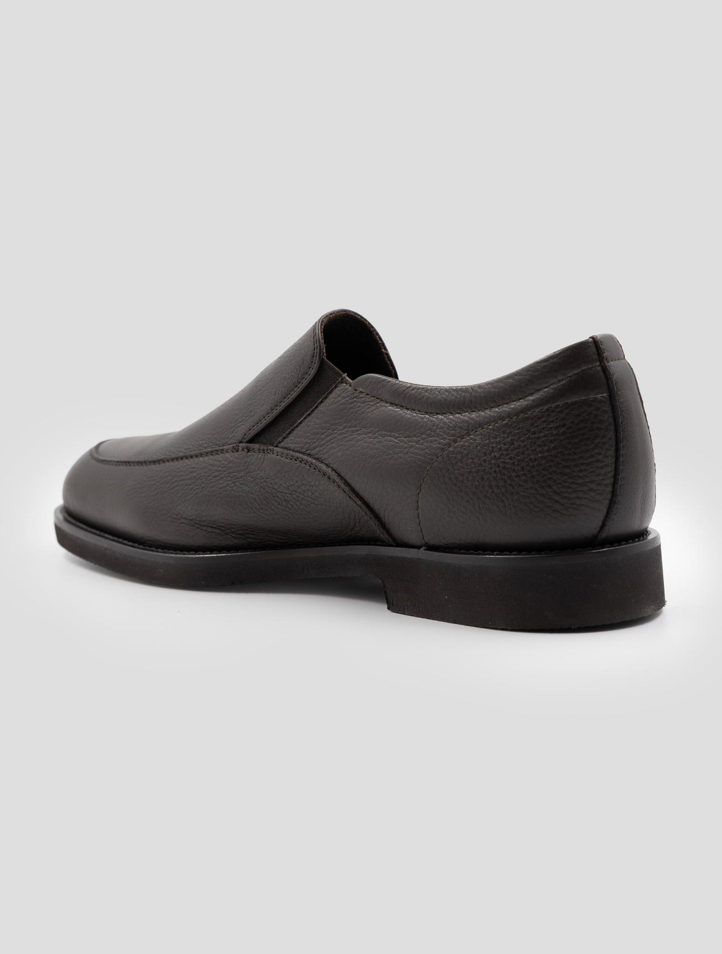 Kiton Brown Leather  With Fur Loafers