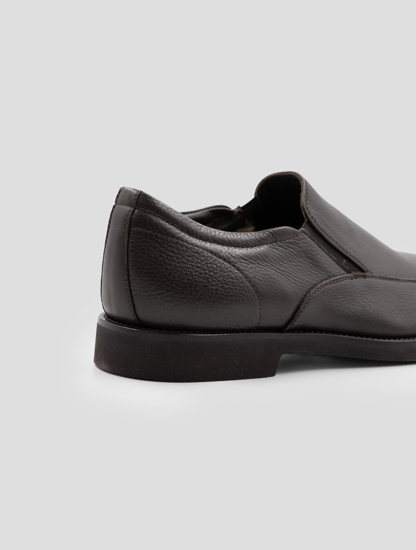 Kiton Brown Leather  With Fur Loafers