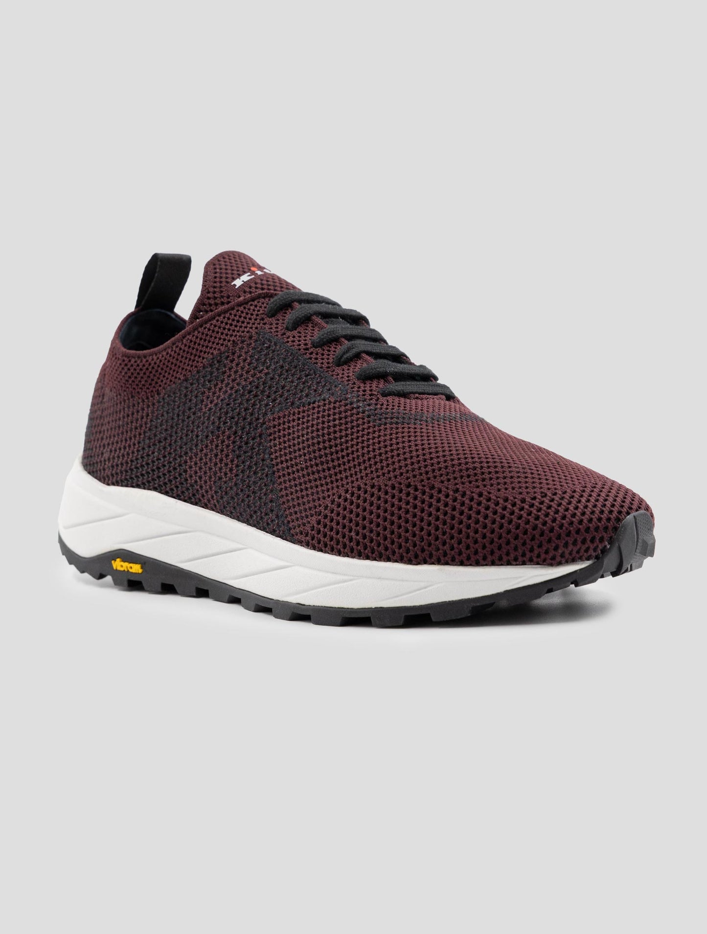 Kiton Burgundy Pl Pu Wool Sneakers