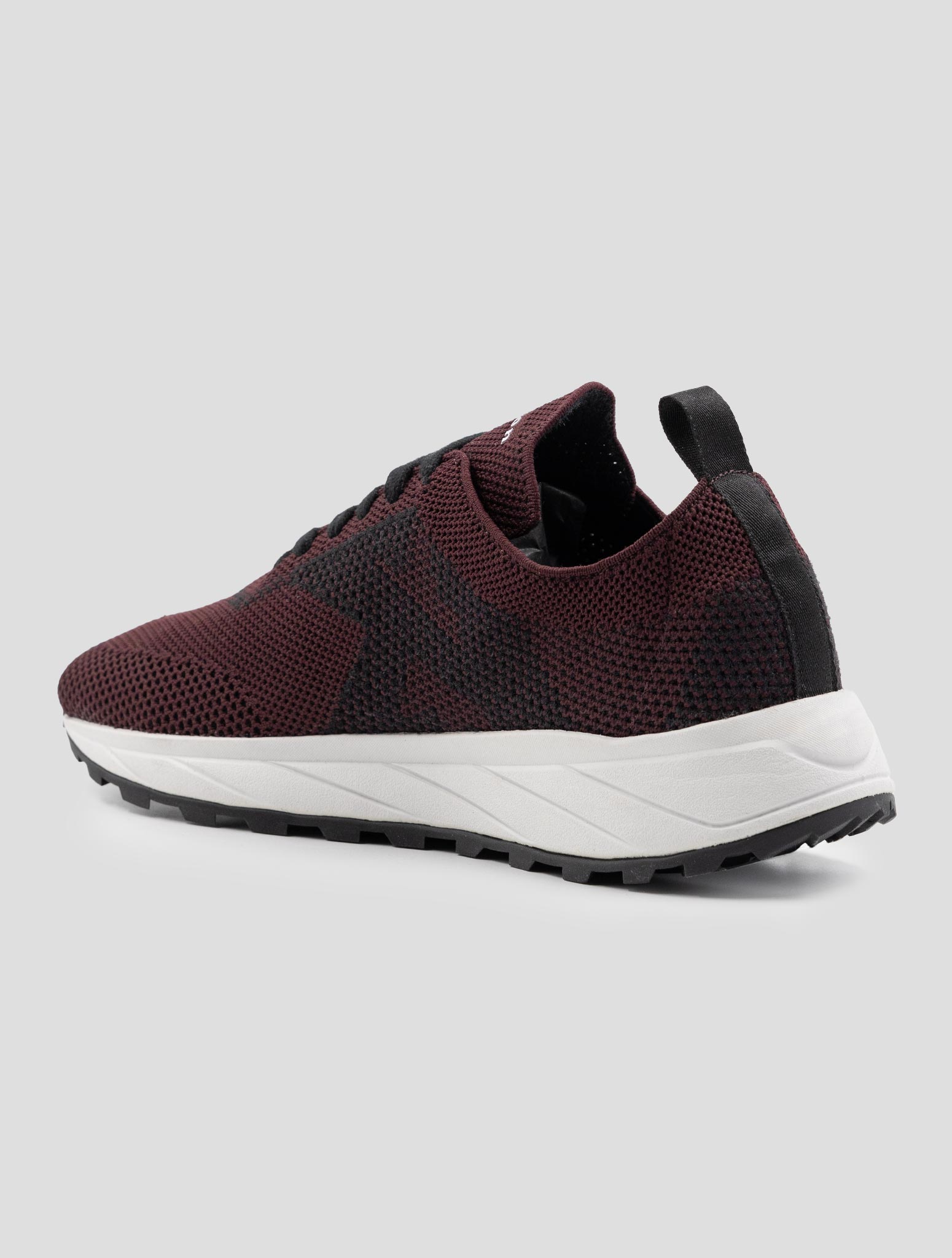 Kiton Burgundy Pl Pu Wool Sneakers