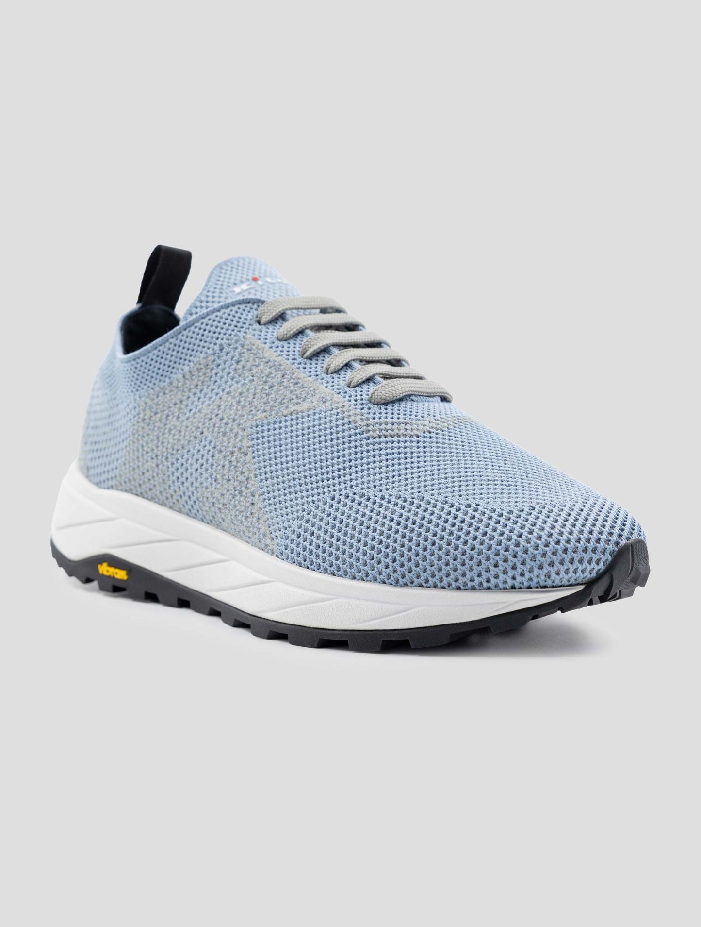 Kiton Light Blue Pl Pu Wool Sneakers