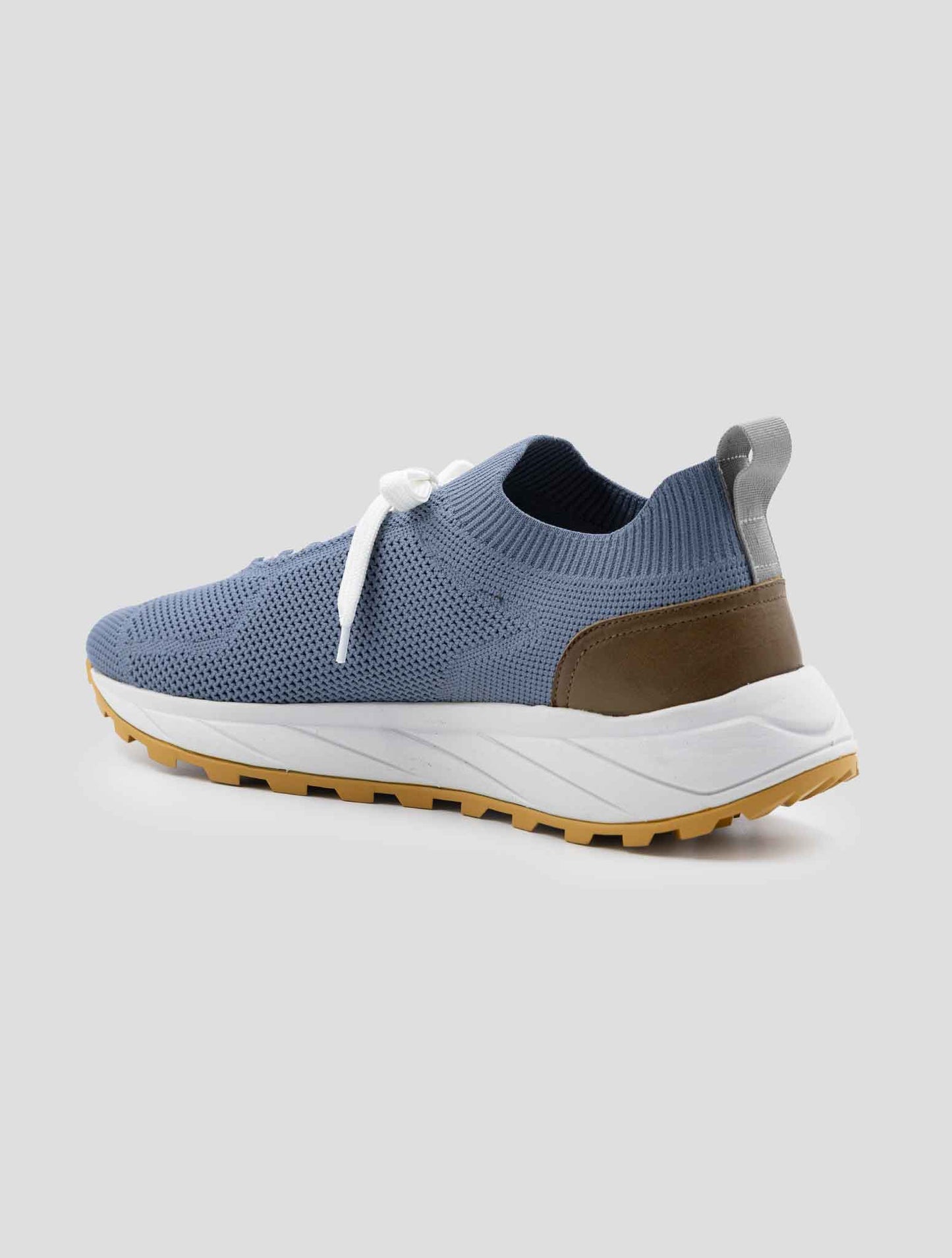 Kiton Light Blue Pl Pu Wool Sneakers