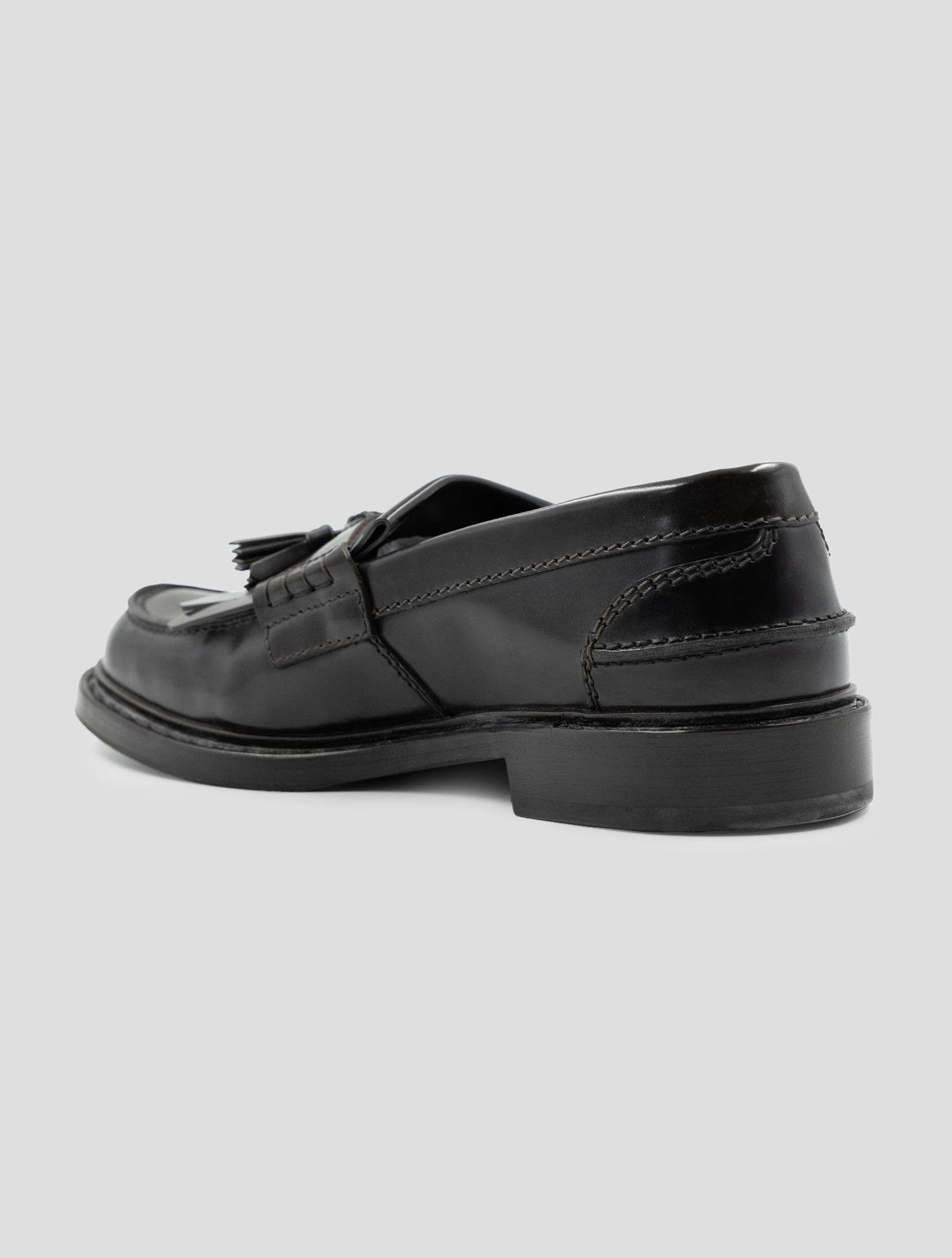 Kiton Brown Leather Loafers