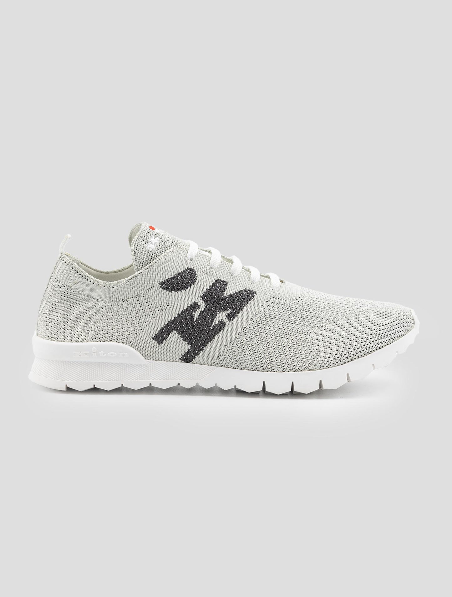 Kiton Gray Cotton Ea Sneakers
