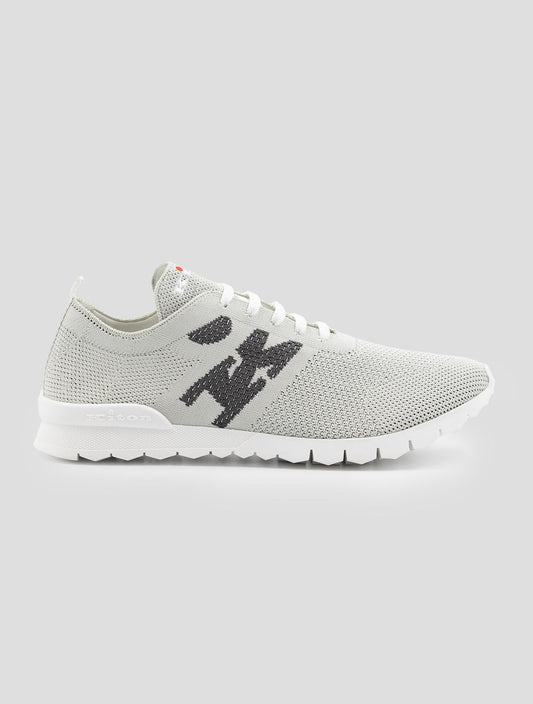Kiton Gray Cotton Ea Sneakers