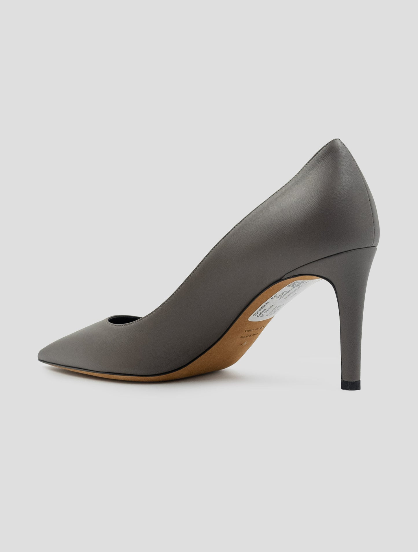 Kiton Taupe Leather Decollete
