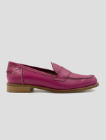Kiton Fucsia Leather Loafers