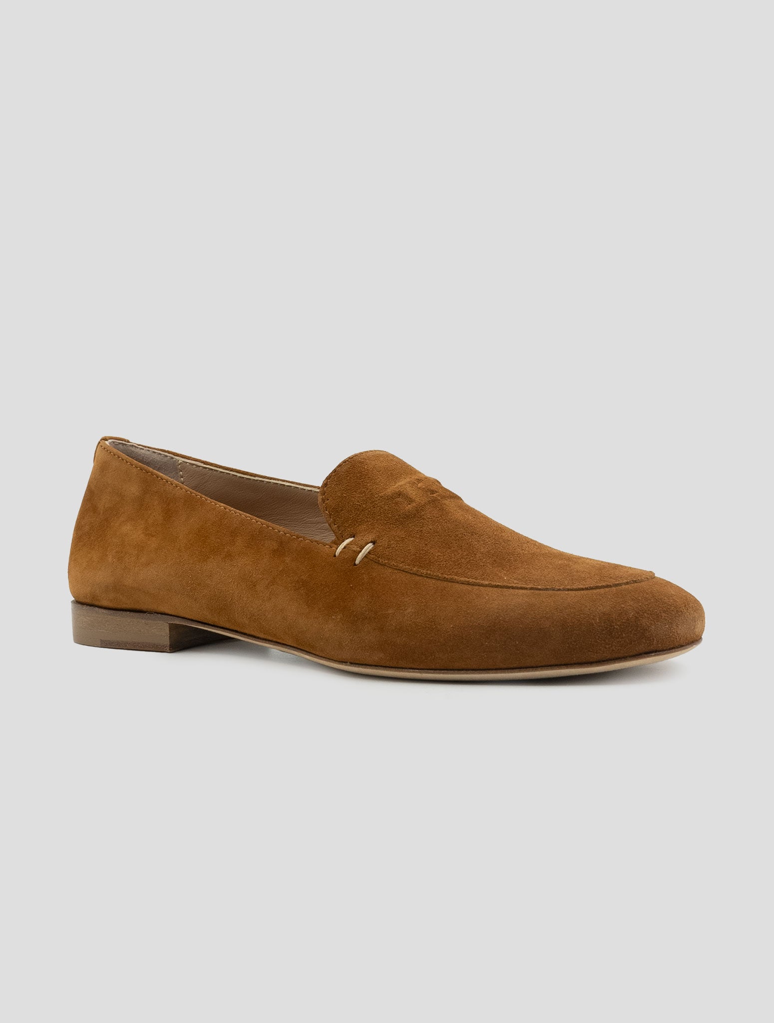 Kiton Brown Leather Suede Loafers