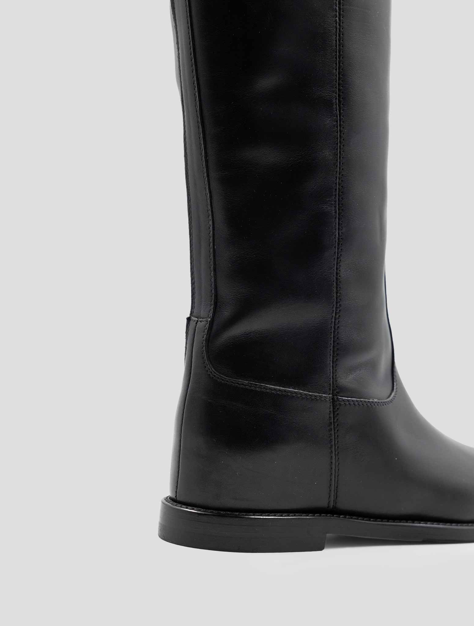 Kiton Black Leather Boots
