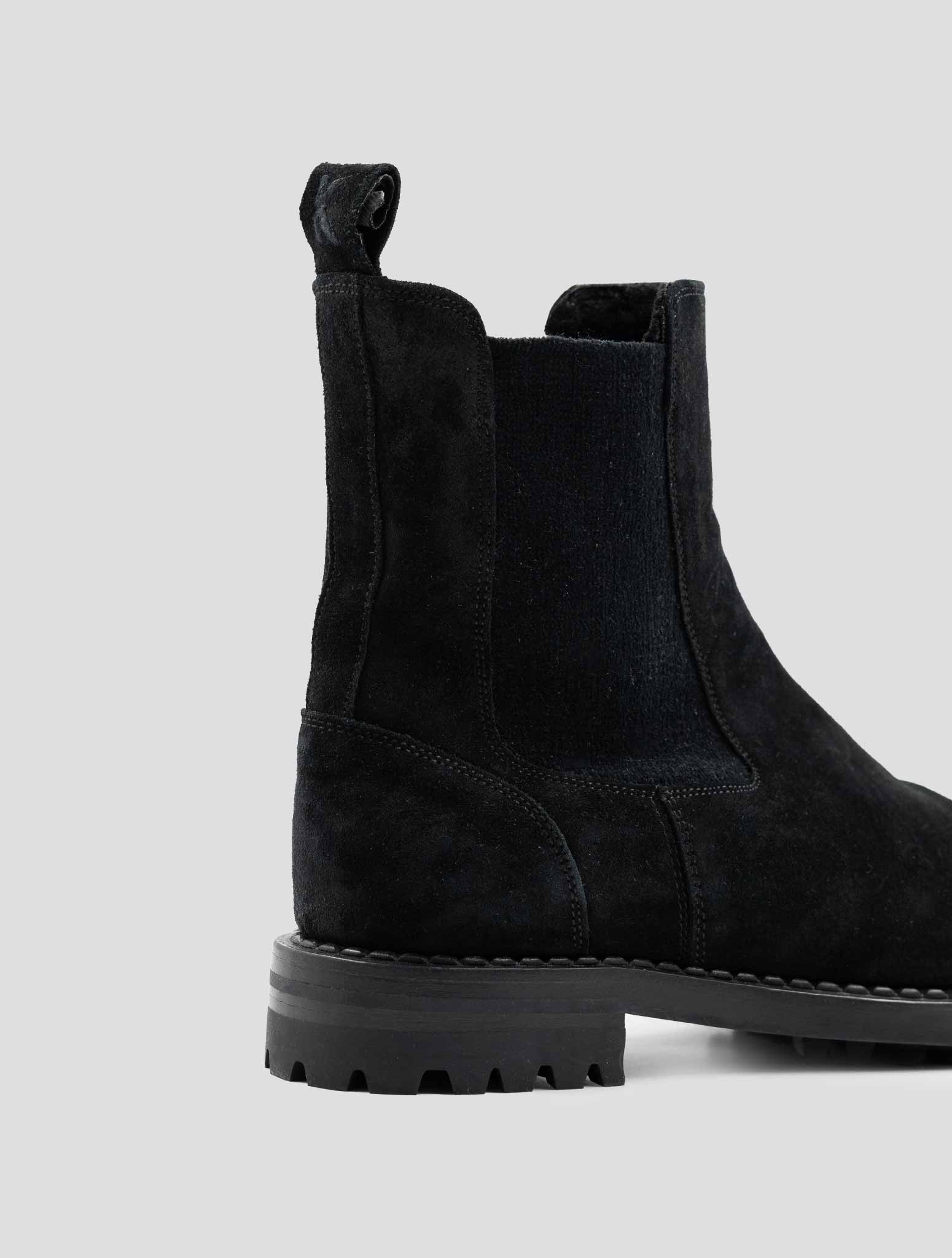 Kiton Black Leather Suede With Fur Boots
