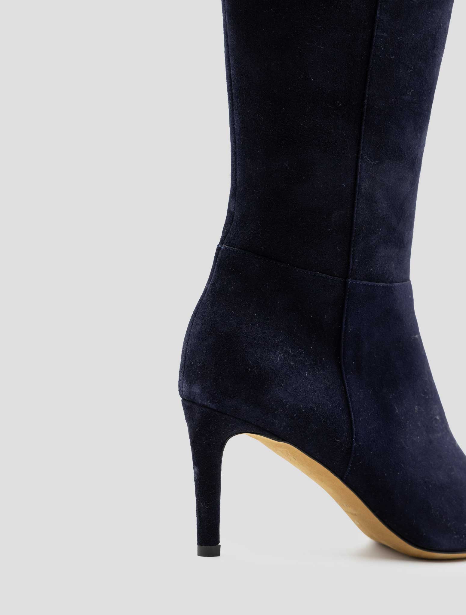 Kiton Blue Leather Suede Boots