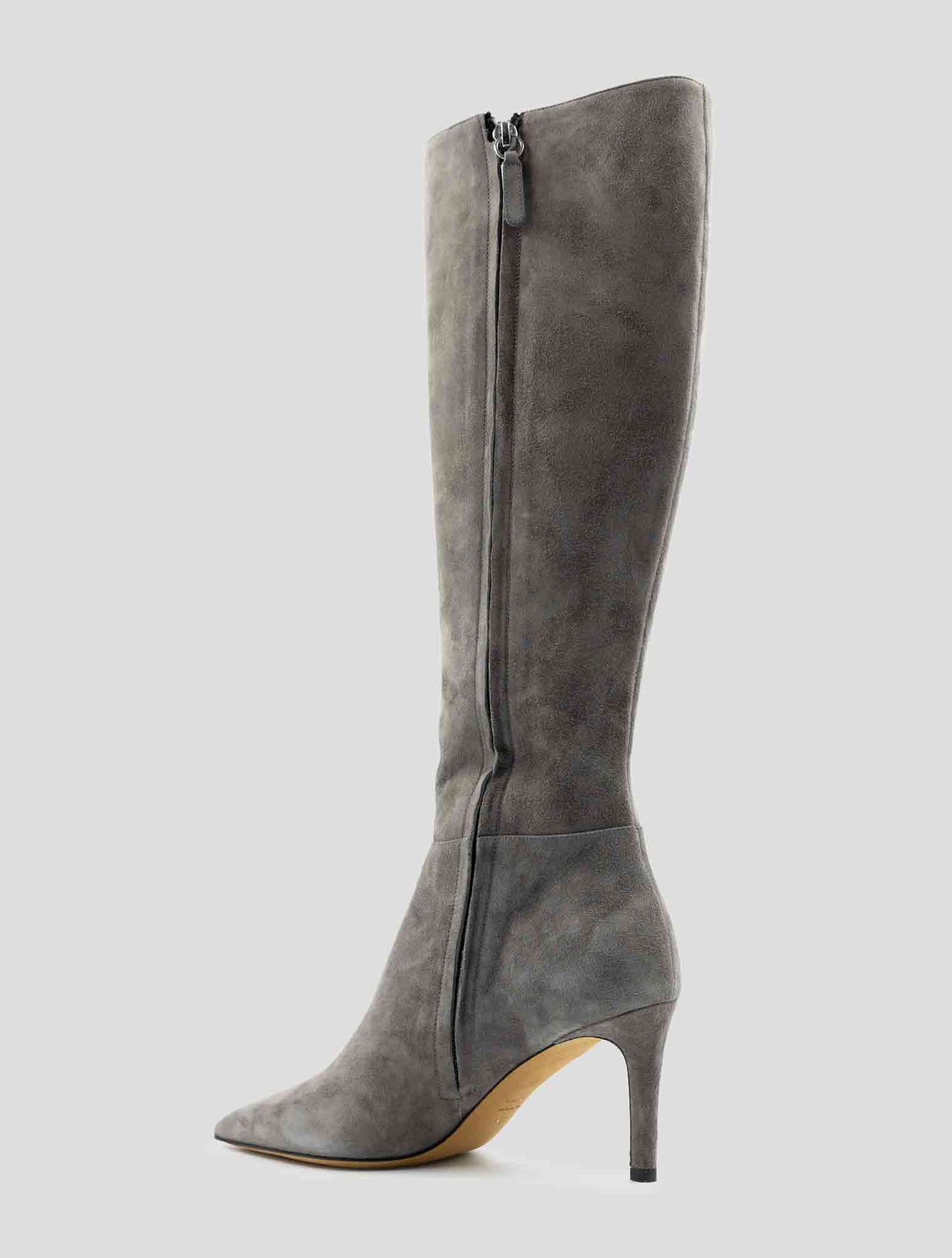 Kiton Gray Leather Suede Boots
