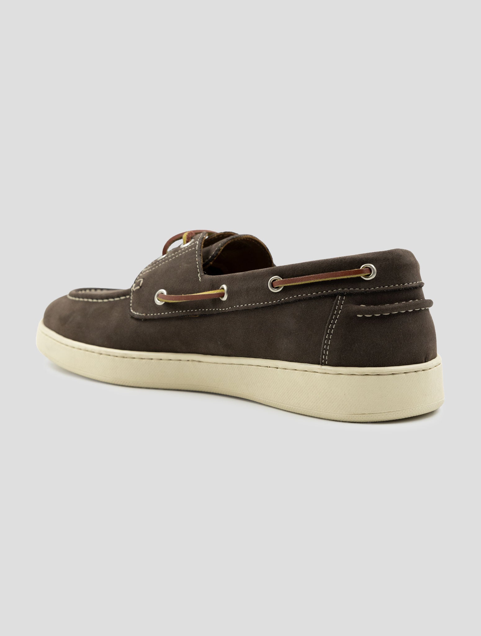 Kiton Brown Leather Suede With Fur Loafers