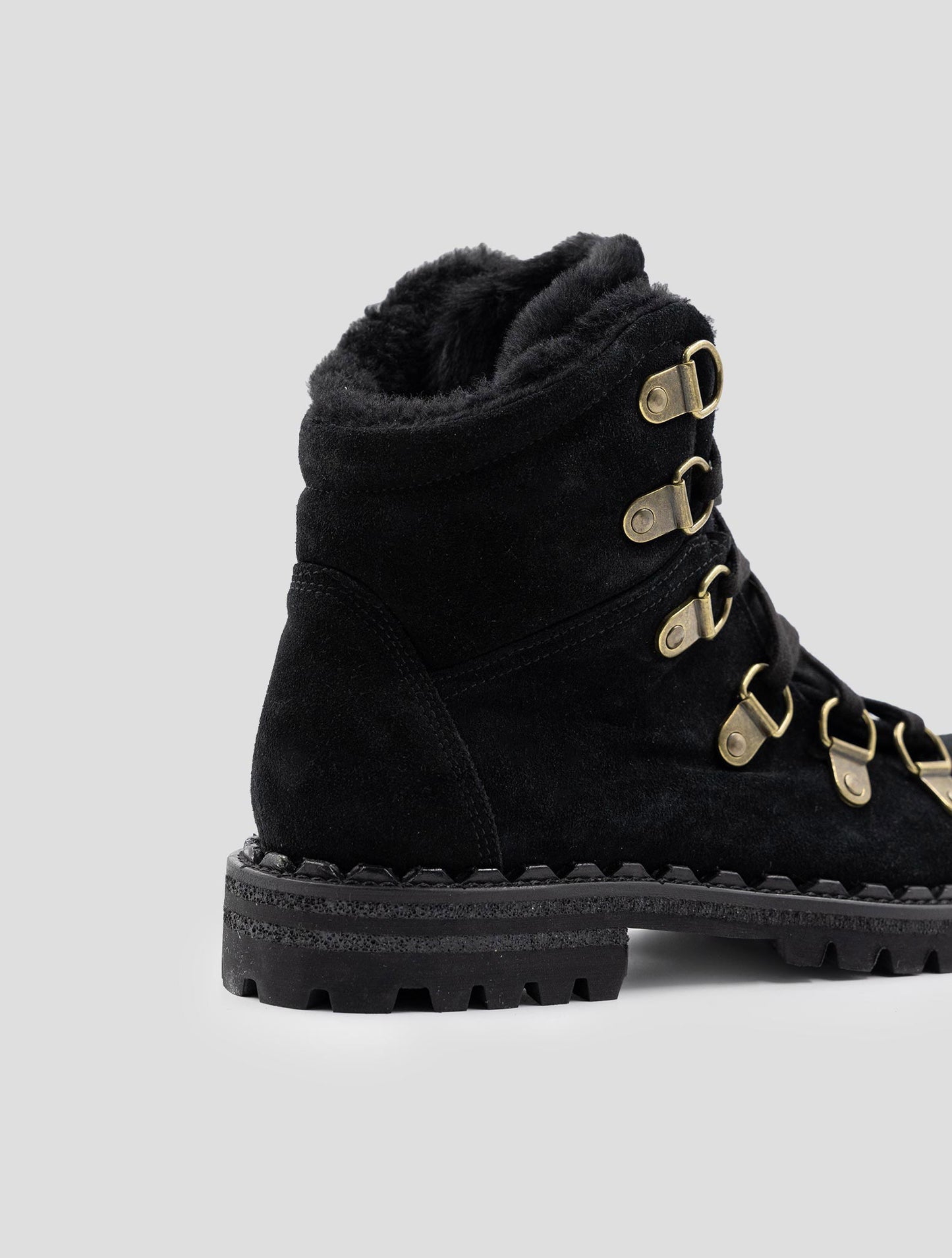 Kiton Black Leather Suede With Fur Boots