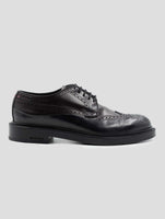 Kiton Burgundy Black Leather Dress Shoes