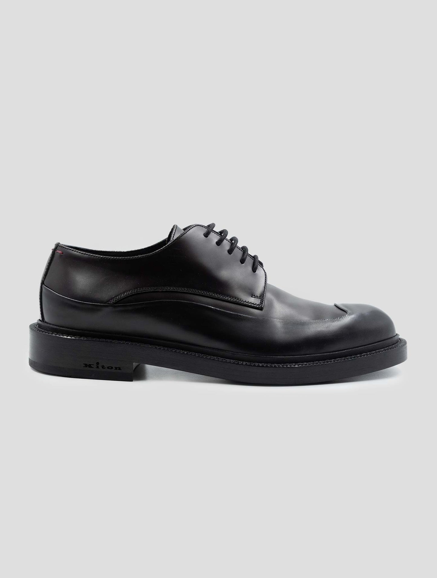 Kiton Burgundy Black Leather Dress Shoes