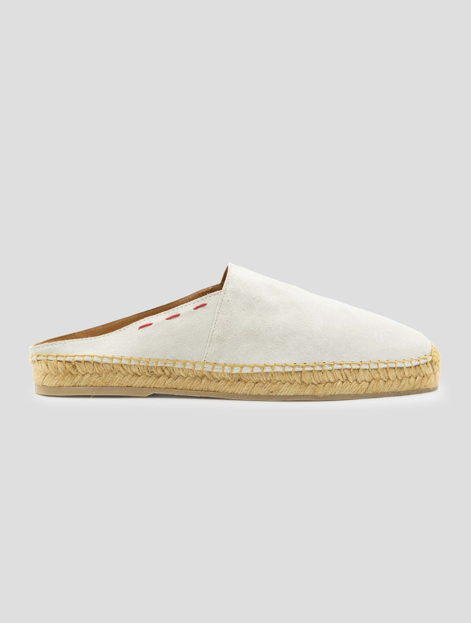Kiton Gray Leather Suede Espadrillas