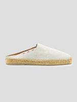 Kiton Gray Leather Suede Espadrillas