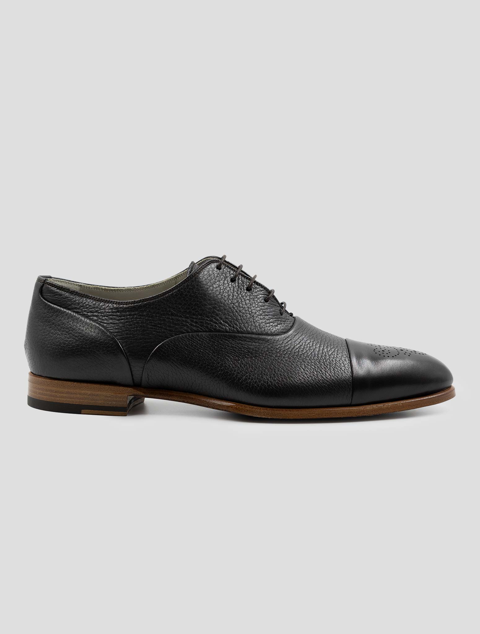 Kiton Brown Leather Deer Dress Shoes