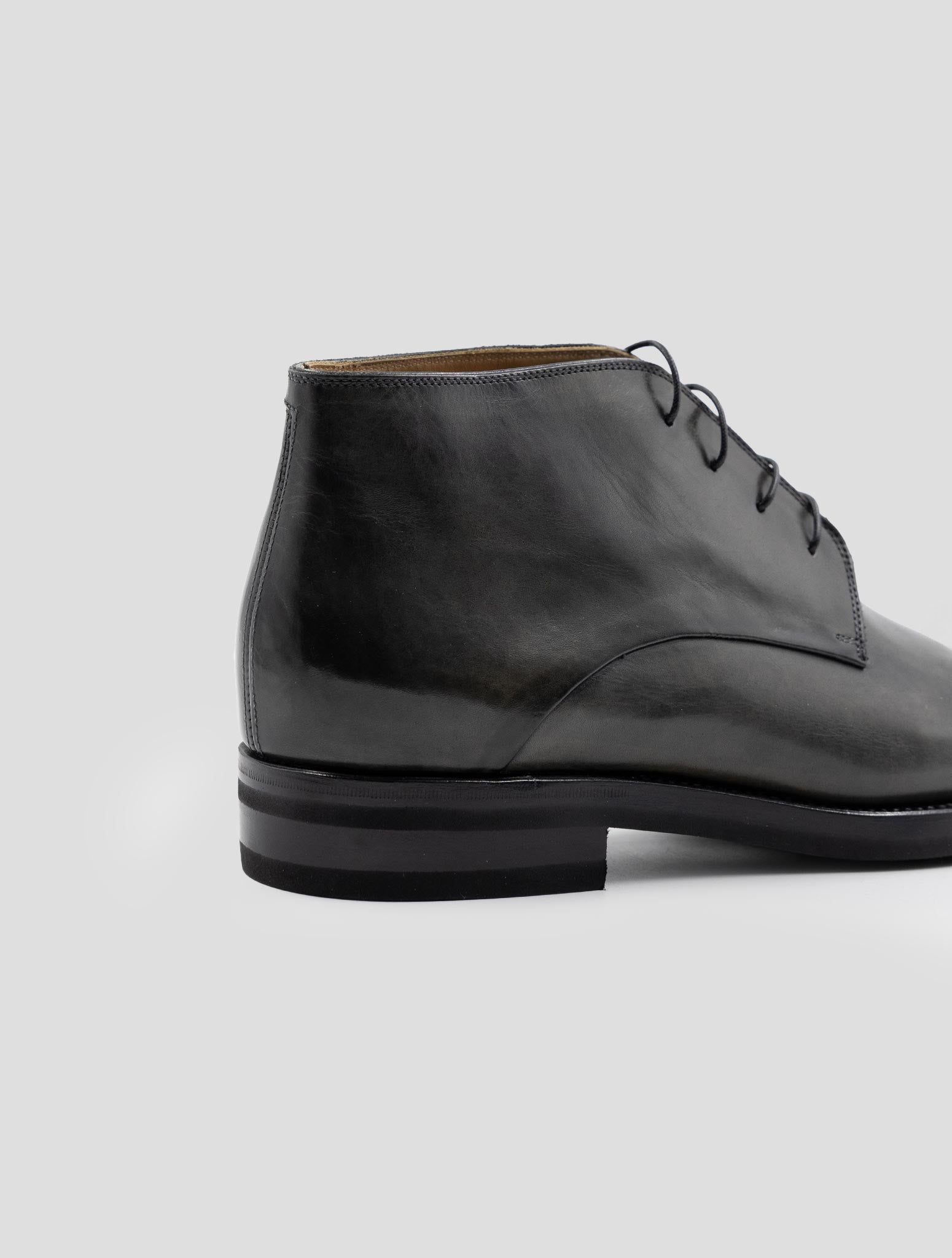 Kiton Gray Leather Dress Shoes