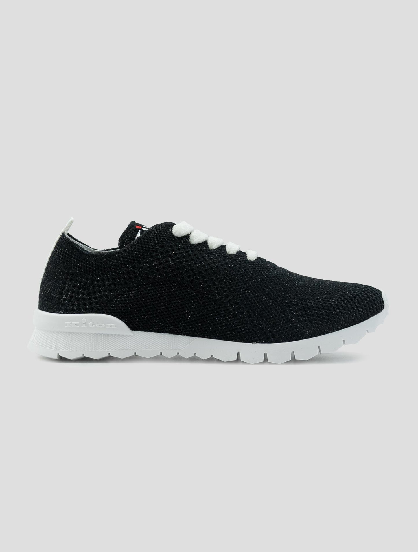 Kiton Black Cashmere Pl Sneakers