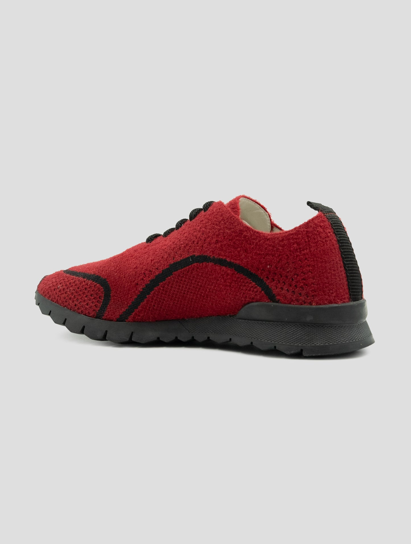 Kiton Red Black Pl Pa Wool Sneakers