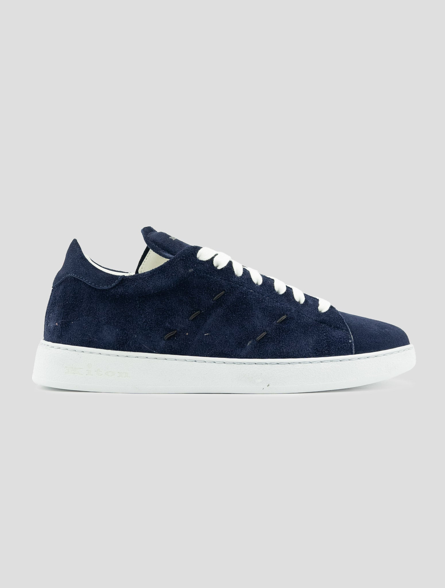 Kiton Blue Leather Sneakers