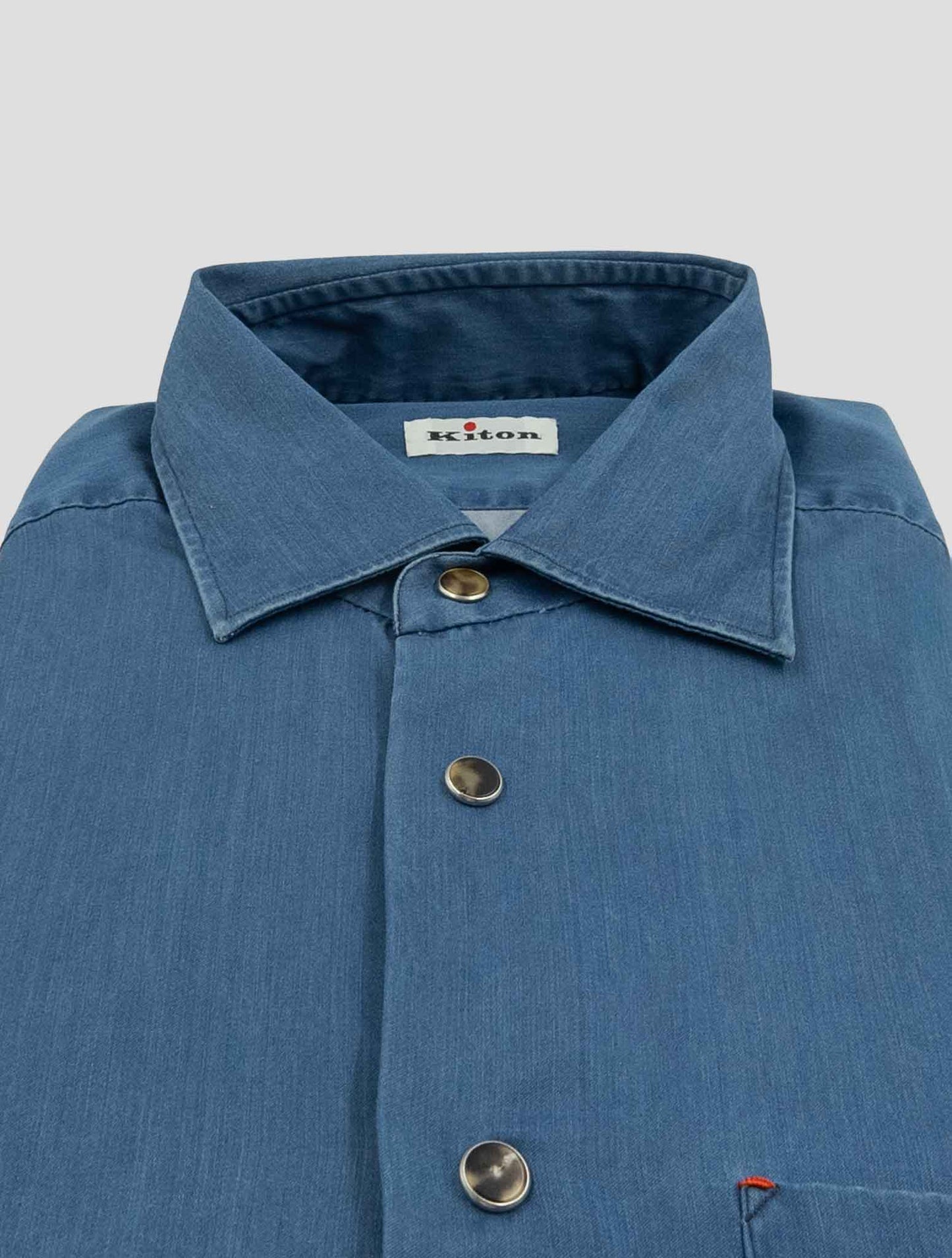 Kiton Denim Cotton Shirt