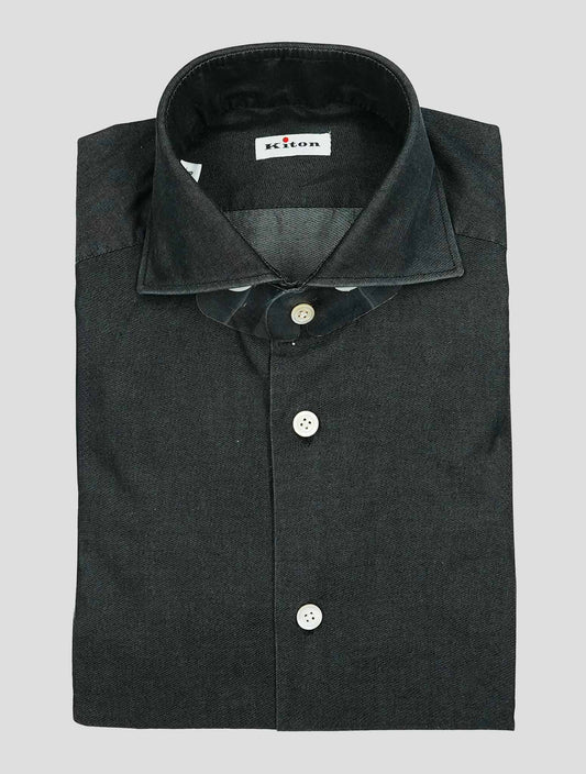 Kiton Dark Gray Cotton Shirt
