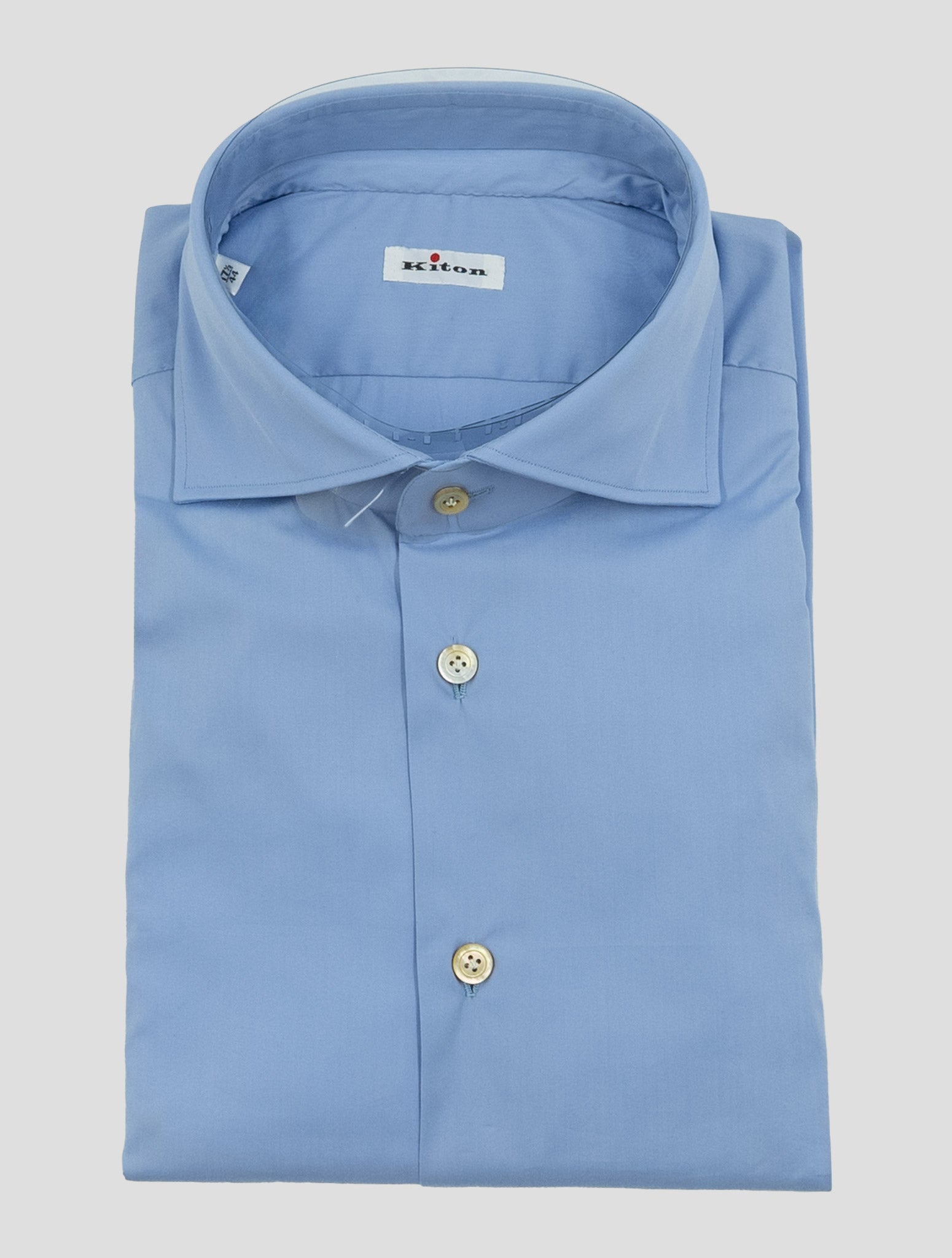 Kiton Light Blue Cotton Pa Ea Shirt