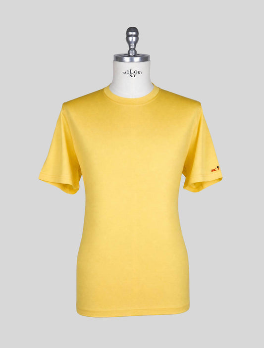 Kiton Yellow Cotton T-Shirt