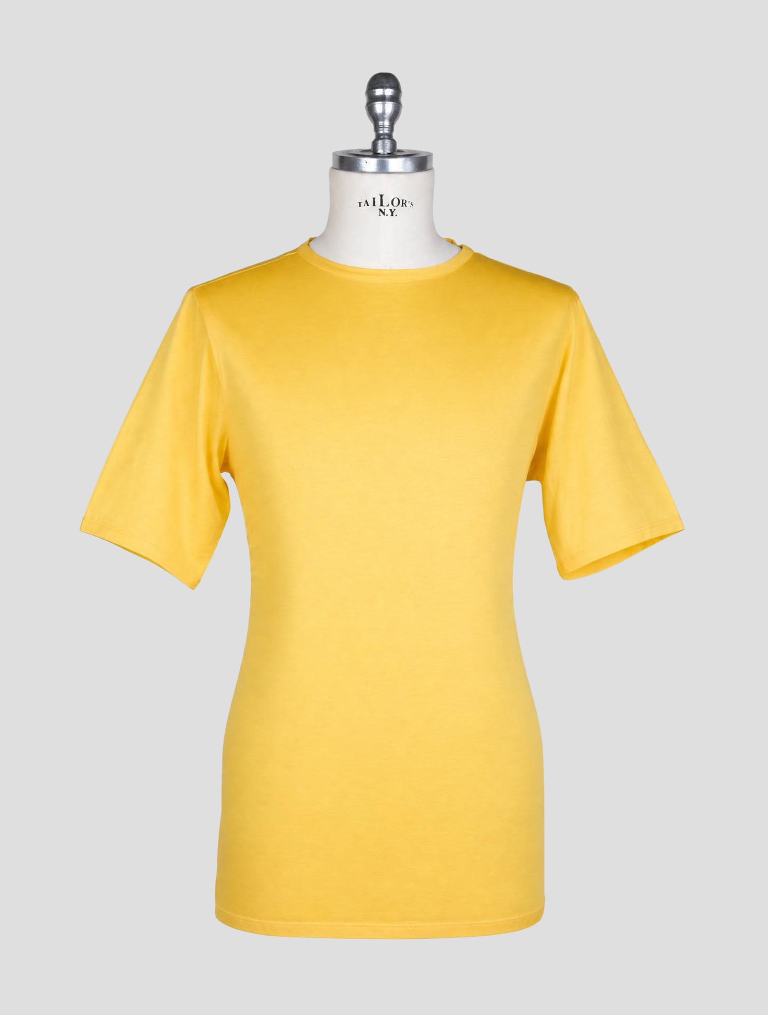 Kiton Knt Yellow Cotton T-Shirt