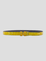 Kiton Yellow Leather Crocodile Belt