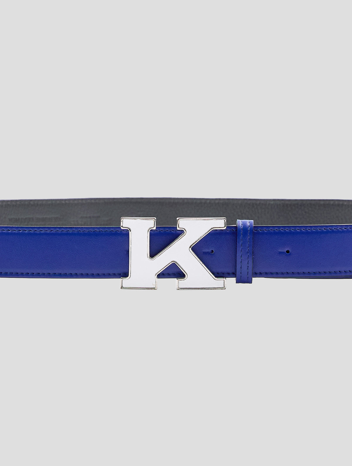 Kiton Blue Leather Belt