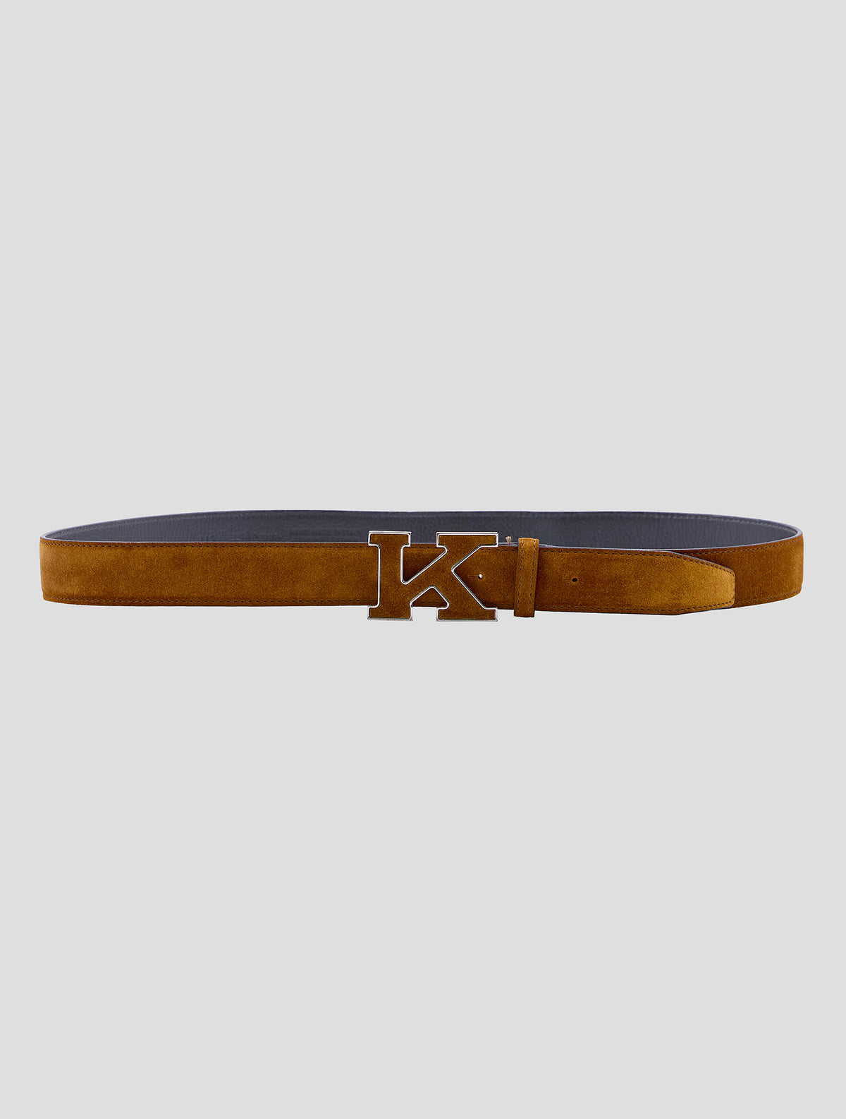 Kiton Brown Leather Suede Belt