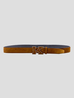 Kiton Brown Leather Suede Belt