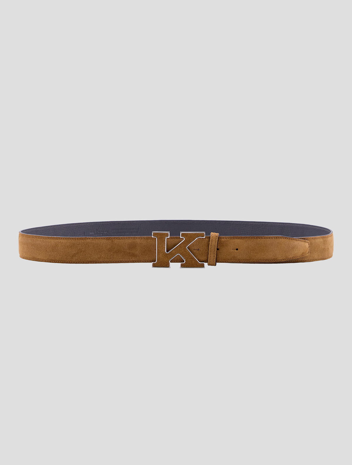 Kiton Brown Leather Suede Belt