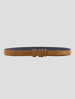 Kiton Brown Leather Suede Belt
