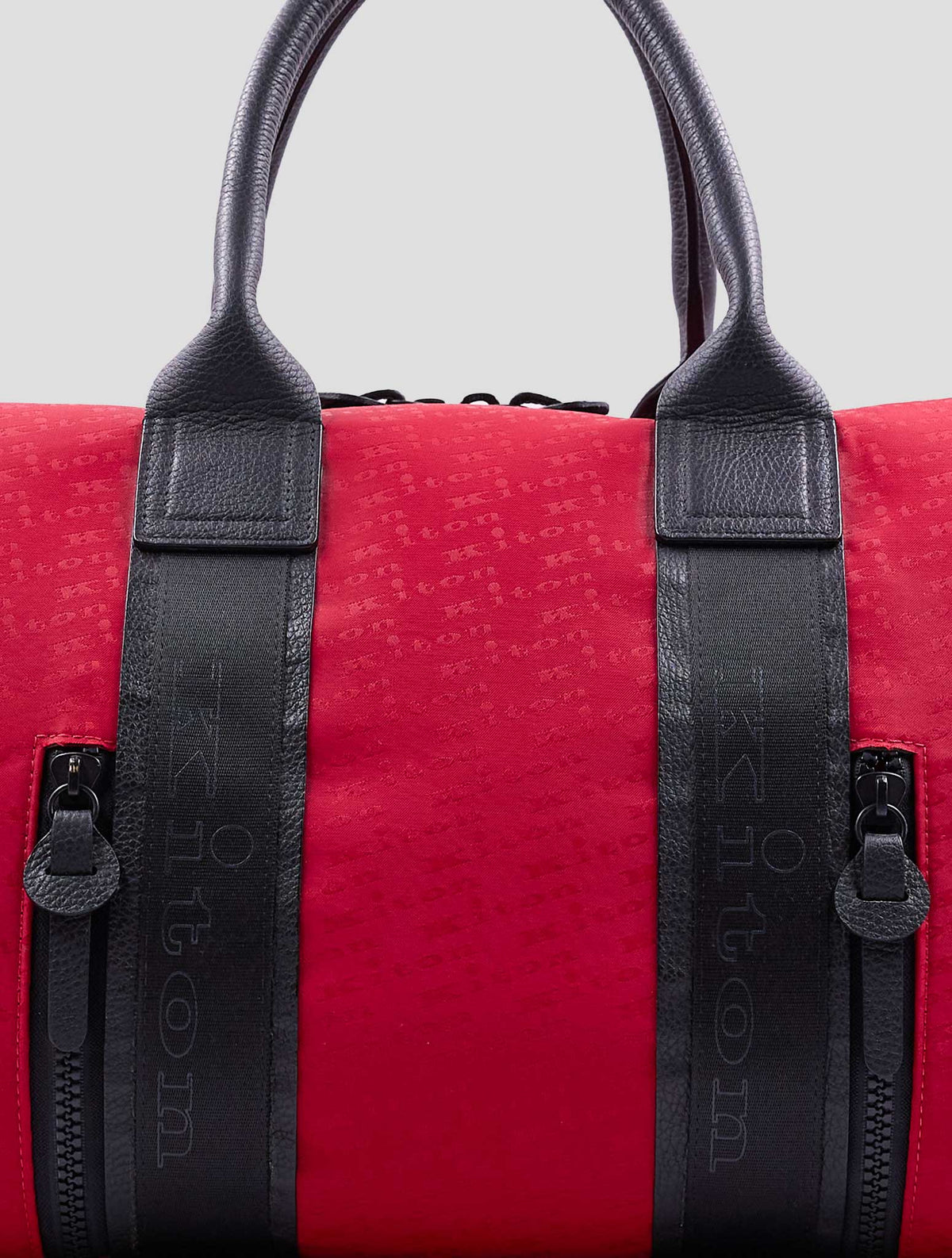 Kiton Red Pa Pl Leather Calf Travelbag