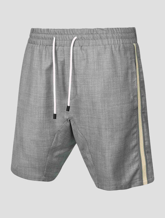 Kiton Gray Virgin Wool Pa Short Pants