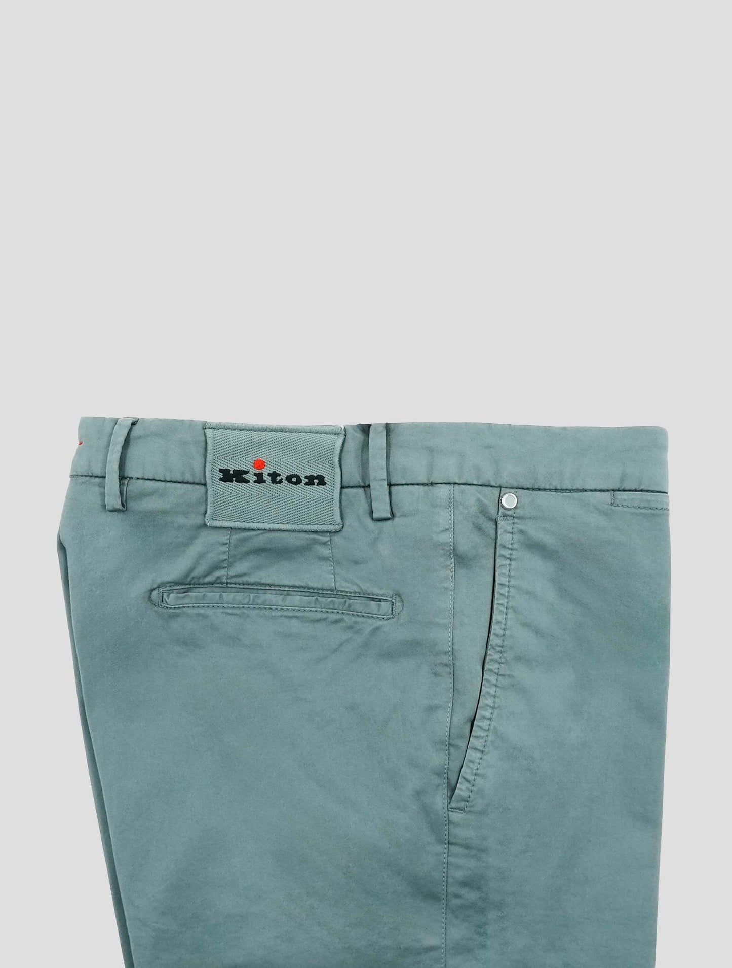 Kiton Gray Cotton Ea Pants