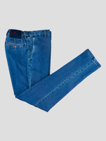 Kiton Blue Cotton Cashmere Ea Jeans