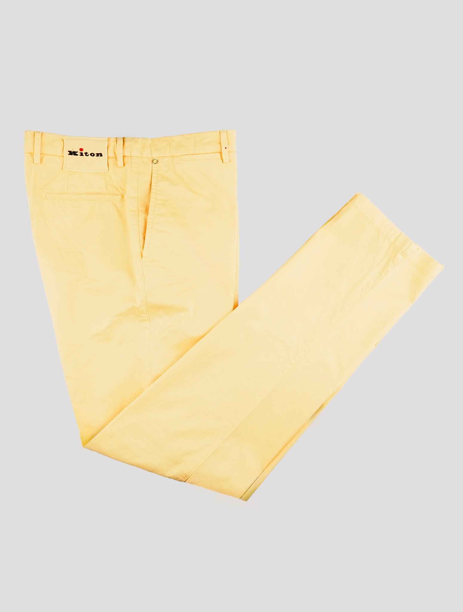 Kiton Yellow Cotton Ea Pants