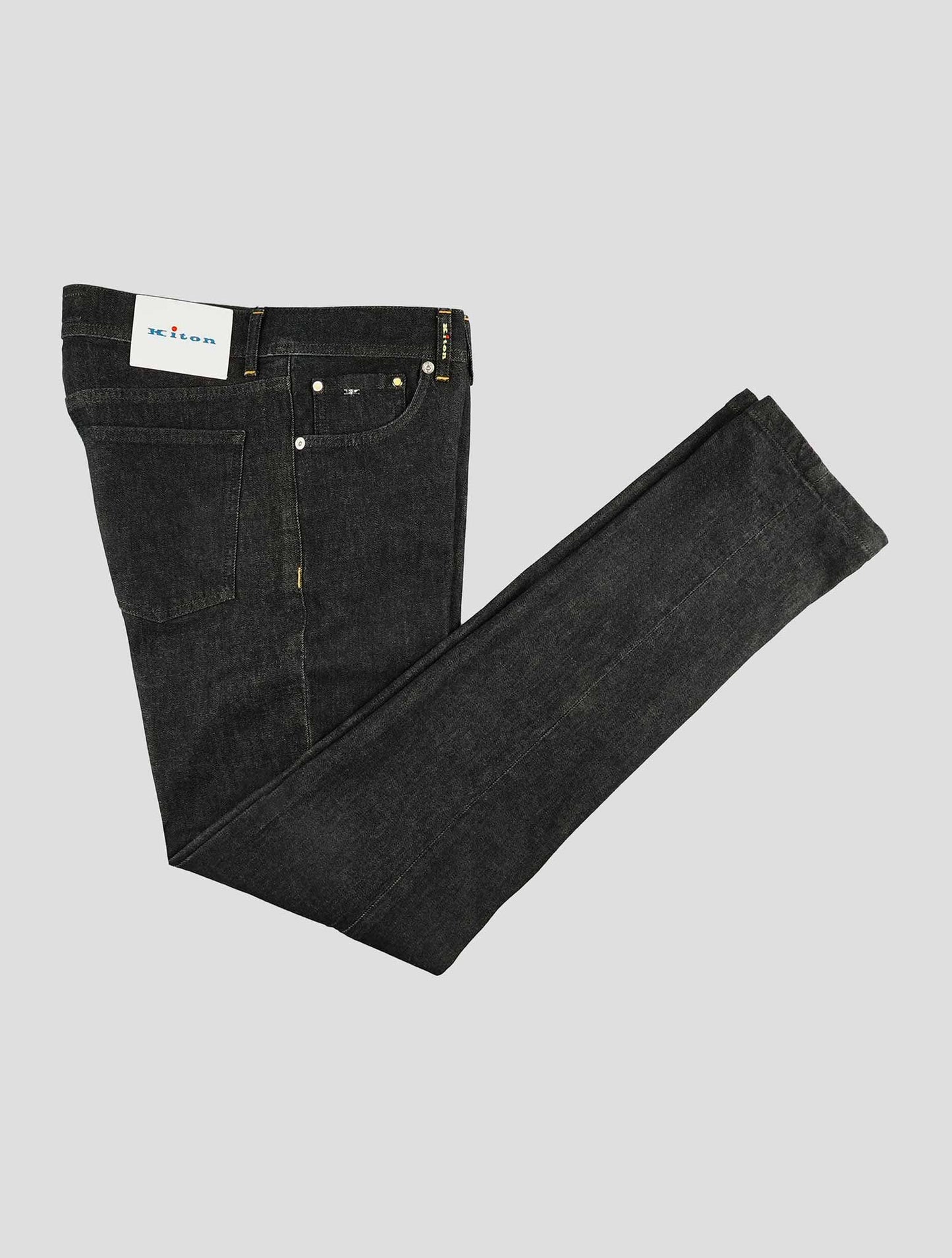 Kiton Black Cotton Ea Jeans