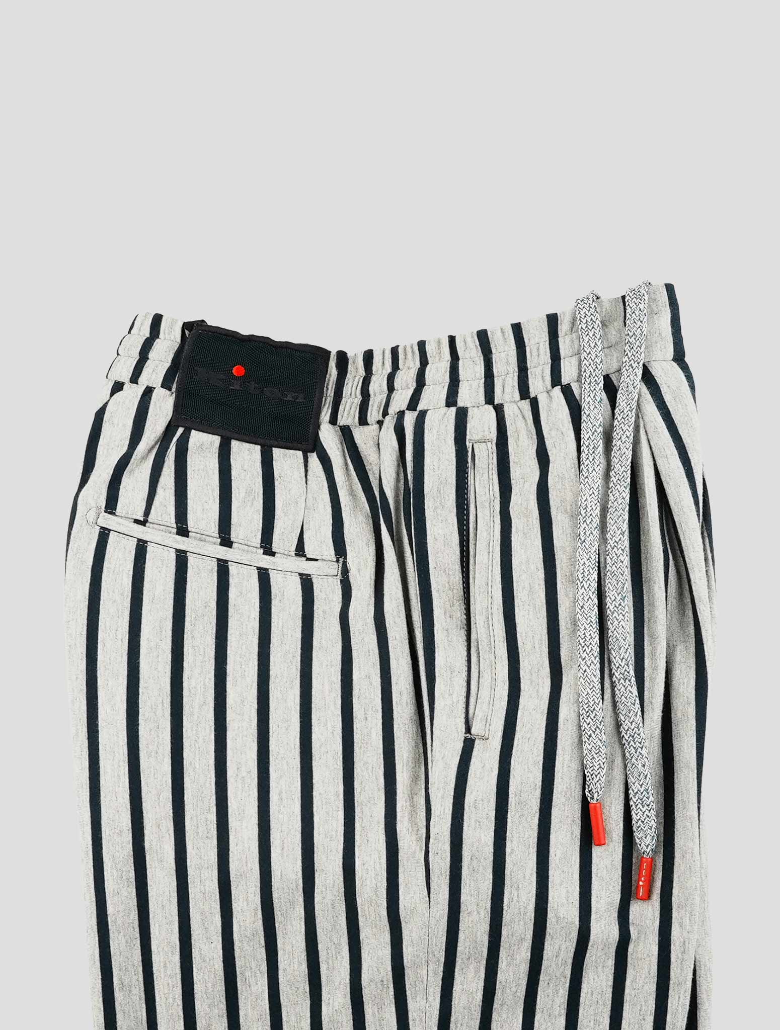 Kiton Gray Blue Cotton Viscose Pants
