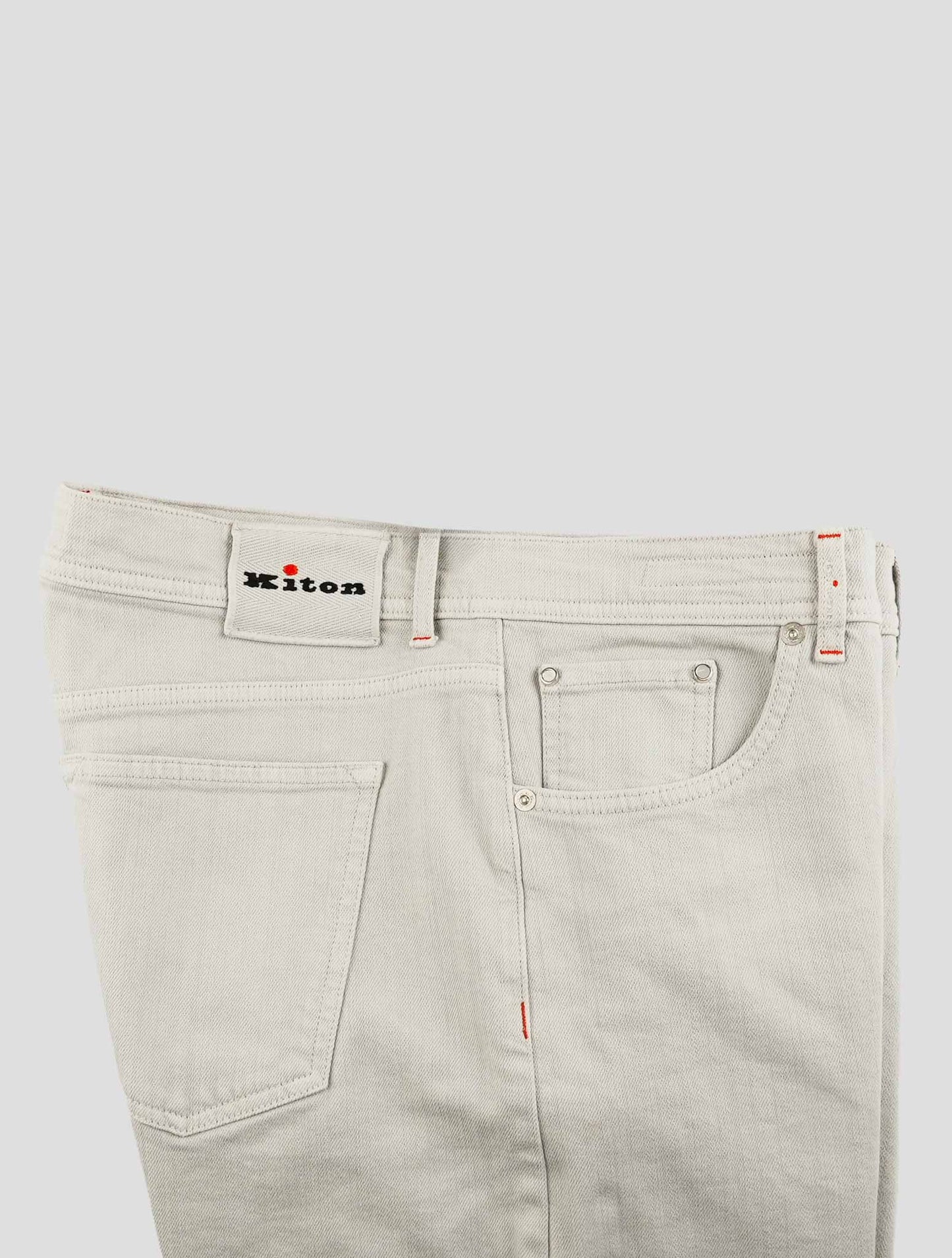 Kiton Gray Cotton Ea Jeans