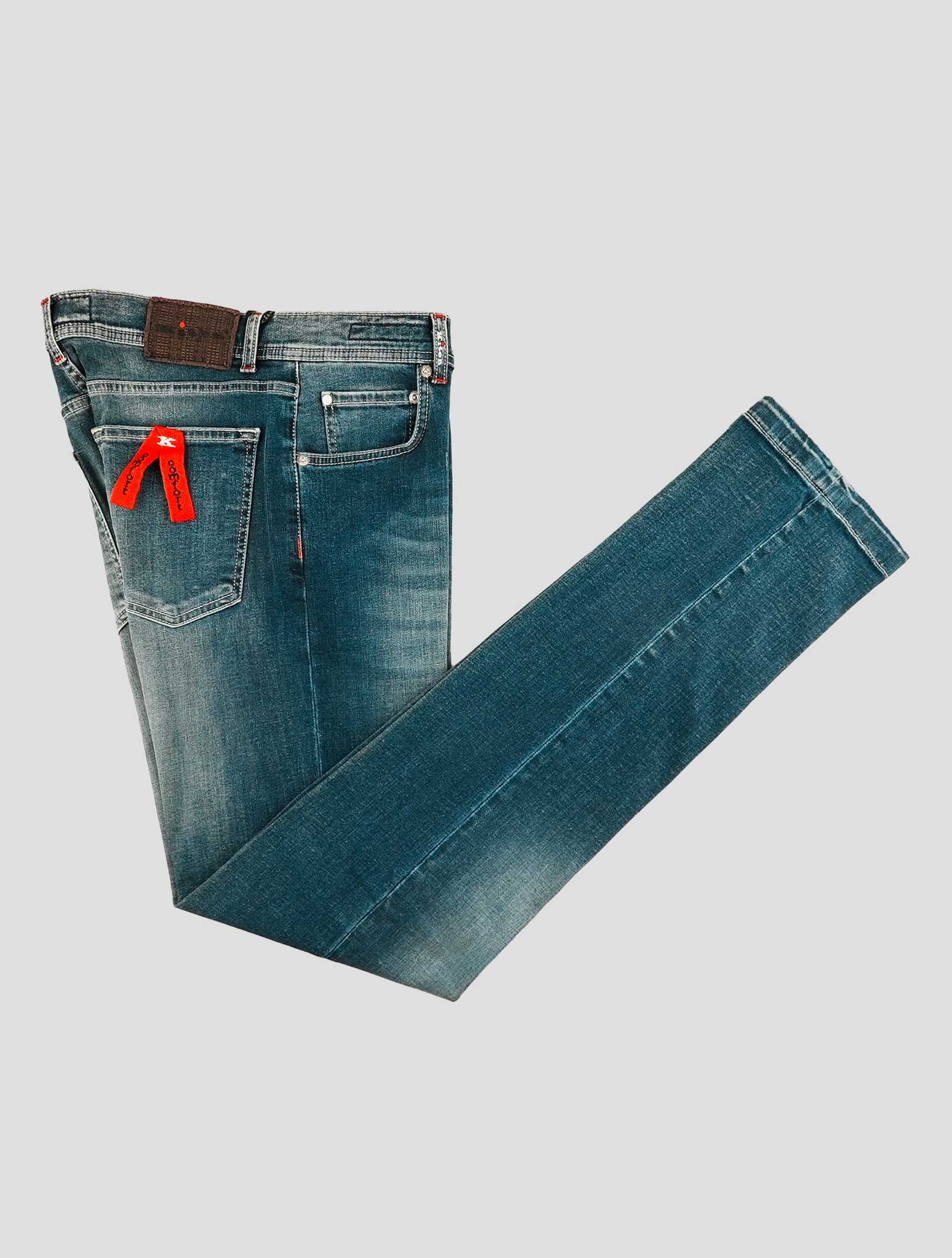 Kiton Blue Cotton Ea Jeans