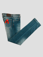 Kiton Blue Cotton Ea Jeans