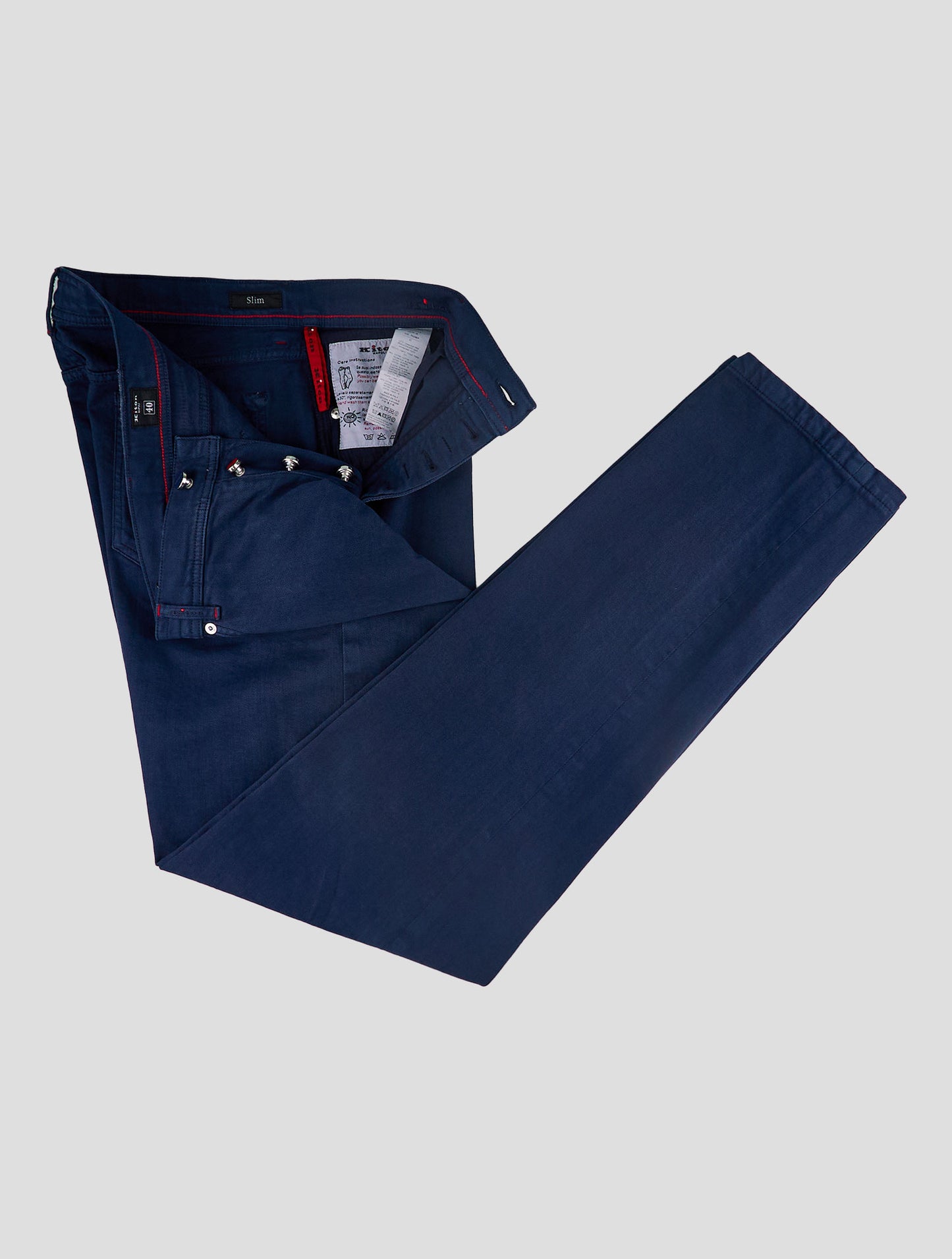 Kiton Blue Cotton Ea Jeans