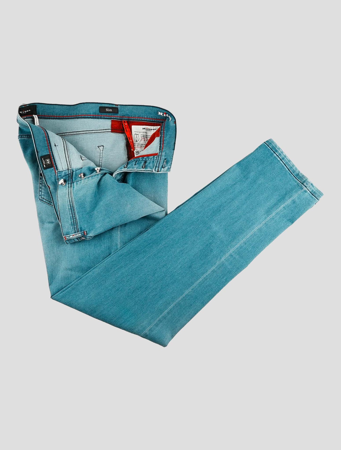 Kiton Blue Cotton Ea Jeans